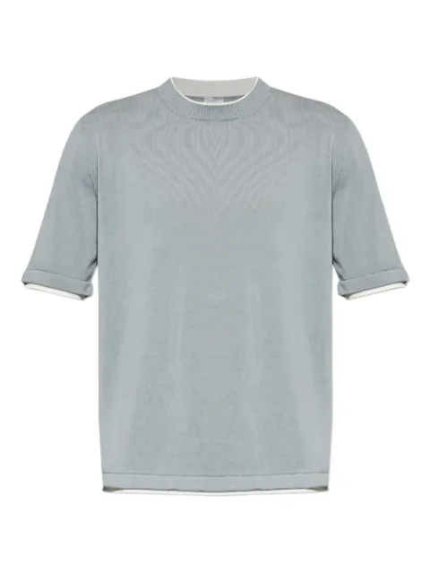 Eleventy ribbed-knit T-shirt Grey M76MAGM31MAG0M015