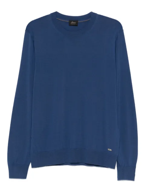 Brioni crew-neck long-sleeve sweater Blue UMQ90LOZK824848
