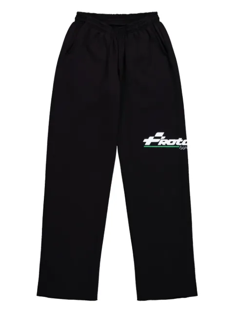 PROTOTYPES logo-print trousers Black PT08PA20USBK