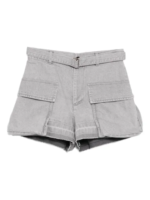 sacai belted denim shorts Grey SCW314