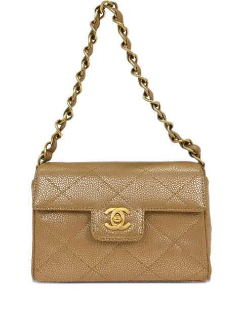 CHANEL Pre-Owned 2000 caviar quilted handbag Neutrals 196241