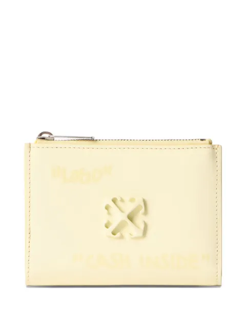 Off-White Jitney Quote bi-fold wallet Neutrals OWNC072F25LEA0021919
