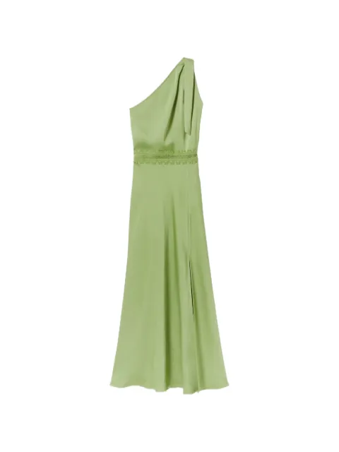Claudie Pierlot satin and lace maxi dress Green CFPRO02972