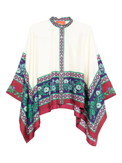 La DoubleJ floral-pattern shirt White SHI0059SIL006REG02RE01