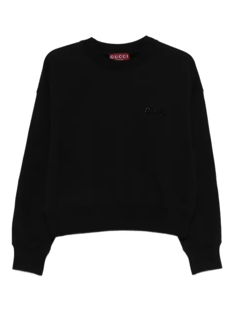 Gucci logo cropped knitwear Black 837931XJHMP