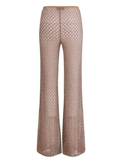 Missoni openwork flared trousers Brown MC25SI00BR014D
