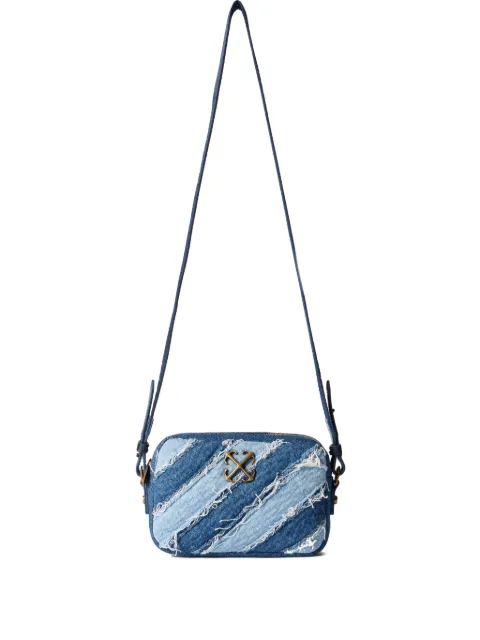 Off-White distressed camera bag Blue OWNN18EF25DEN0014500