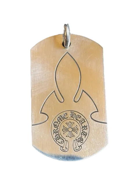 Chrome Hearts Fleur Dog Tag with ball chain "Silver" Silver CHRM0545