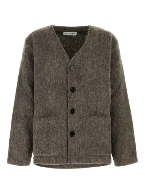 OUR LEGACY brushed-knit cardigan Grey M2266CM