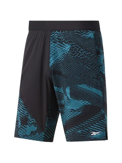 Reebok logo-detail printed shorts Black FK6294