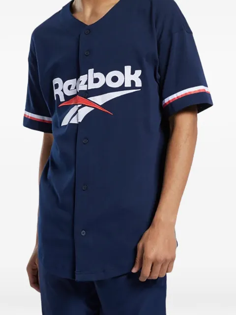 Reebok Classics Baseball V-neck T-shirt Blue FK2538