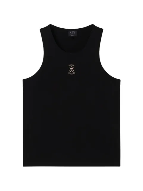 Armani Exchange logo-embroidered tank top Black XM001794AF19963
