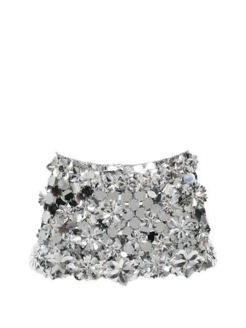 Rabanne floral mini skirt Silver 26EIJU172PS0129