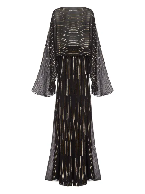 Taller Marmo Tribeca striped maxi dress Black TMPS2605146
