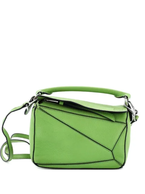 Loewe Pre-Owned Puzzle Bag Leather Mini crossbody bag Green 8I3SW6VU13ICJORT