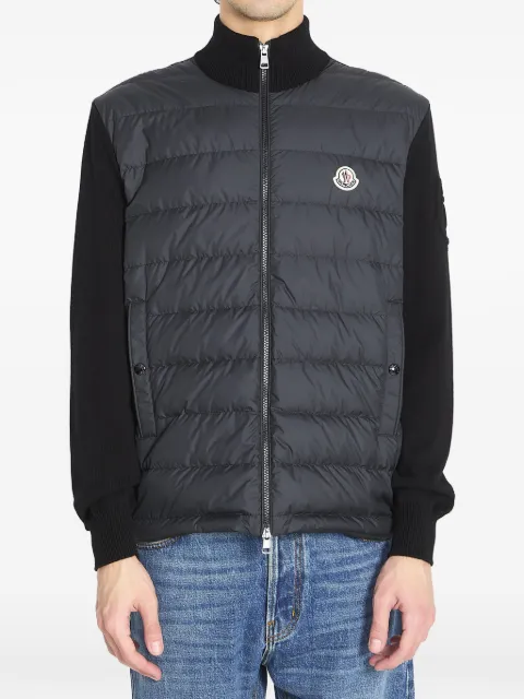 Moncler padded zip-up cardigan Black L10919B00020M1115