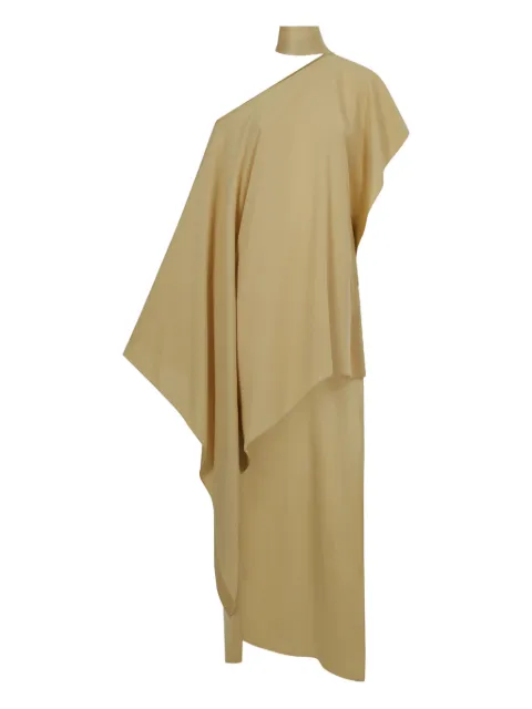 Taller Marmo California kaftan one-shoulder dress Neutrals TMPS2617104