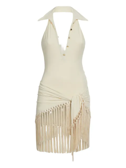 Taller Marmo Tropicana fringe swimsuit Neutrals TMPS2676101