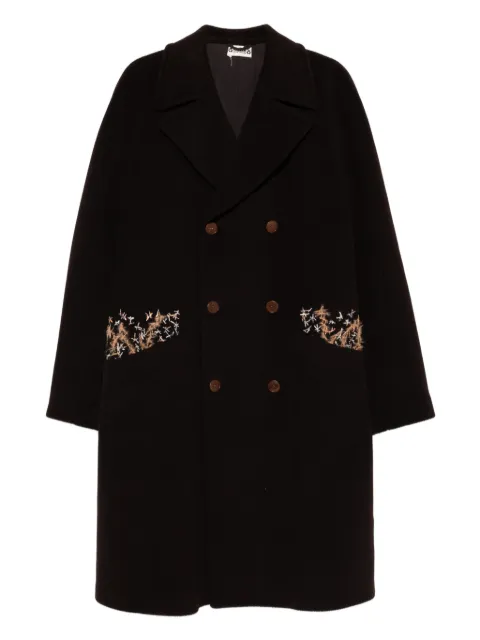 A.N.G.E.L.O. Vintage Upcycling embroidered coat Brown AU780ABR