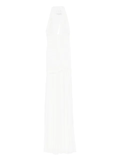 Christopher Esber Orion V-neck pleated maxi dress White 24043345