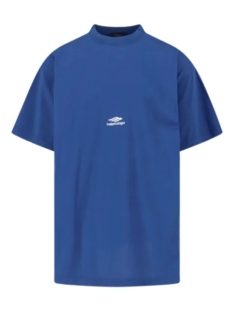 Balenciaga logo-print T-shirt Blue 850345TTVK5