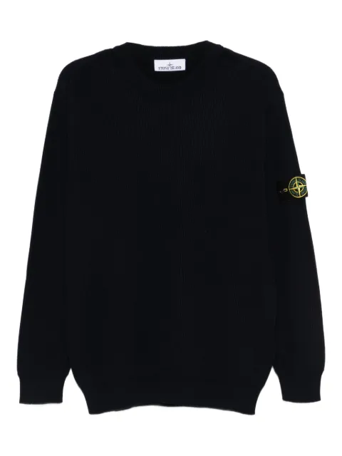 Stone Island ribbed patch sweater Blue L2S155100154S00D8