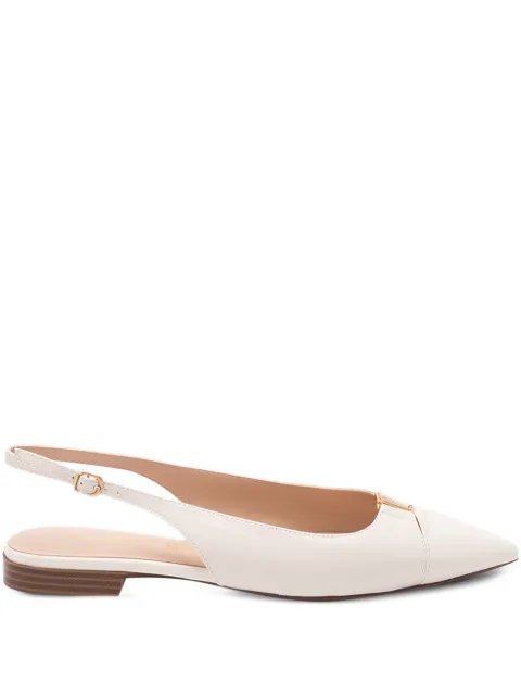 TWINSET leather sling back ballet flats Neutrals 261TCP036