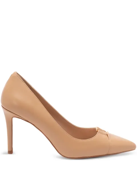 TWINSET high heeled leather court shoes Neutrals 261TCP030