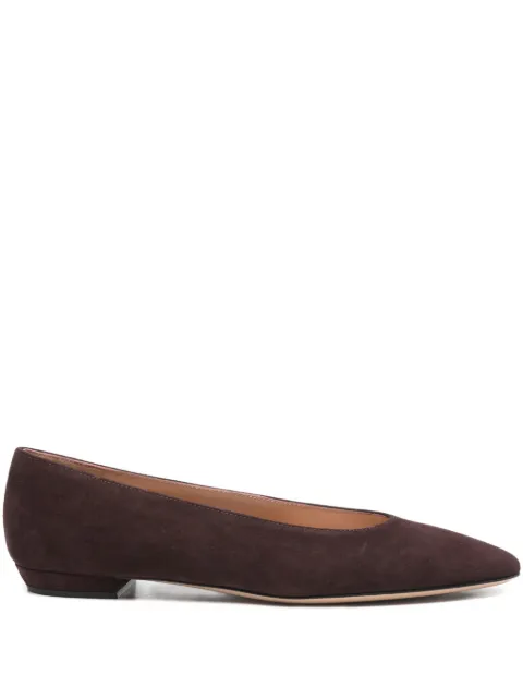 Gianvito Rossi pointed-toe ballet flats Brown G2233410RICCAM