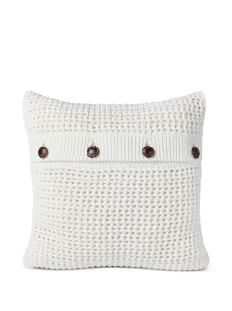 Brunello Cucinelli buttoned knit cushion pillow White ML8930261C2723