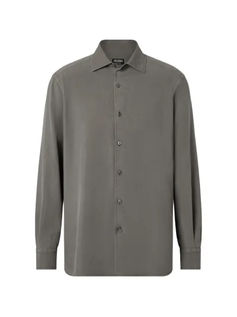 Zegna buttoned silk shirt Grey UHX42A3SLF5