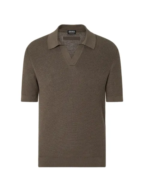 Zegna V-neck T-shirt Brown UHC26A3C31
