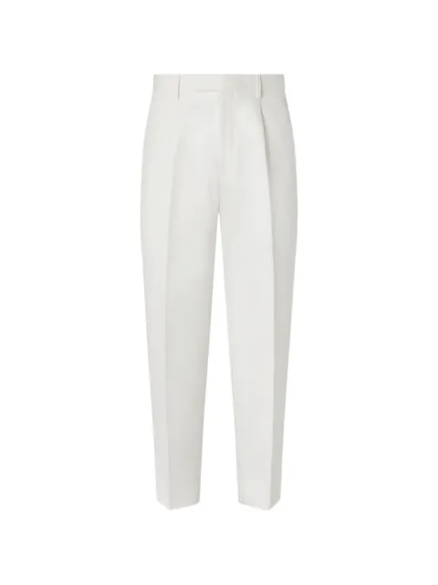 Zegna Oasi pleated cotton pants White UHI05A3TP45