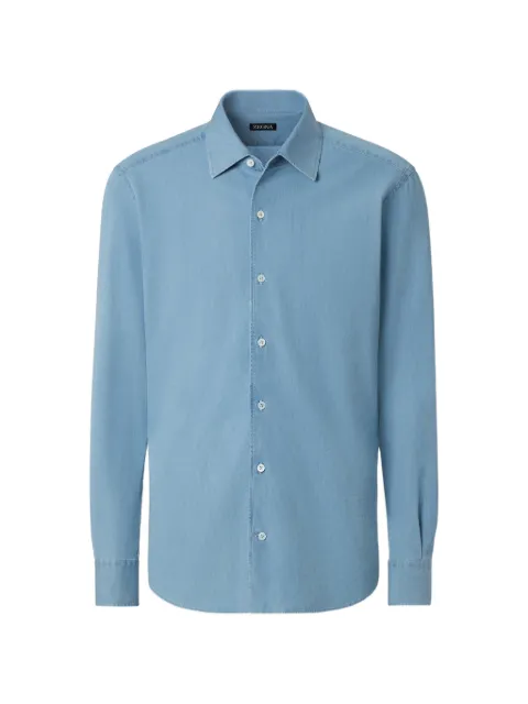 Zegna button-up shirt Blue UHX25A3SRO1