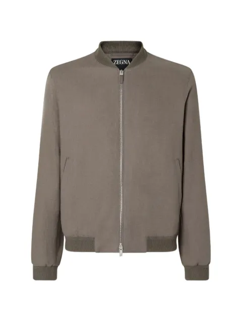 Zegna Oasi Lino bomber jacket Grey UHT52A3H145