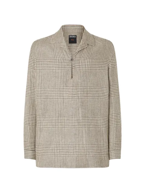 Zegna prince of wales shirt Neutrals 387098A39SS1C3