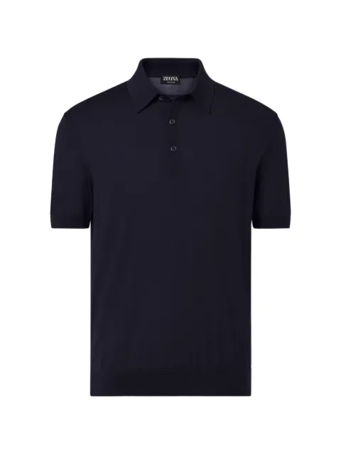 Zegna button-up polo shirt Blue UH15M9A3POL