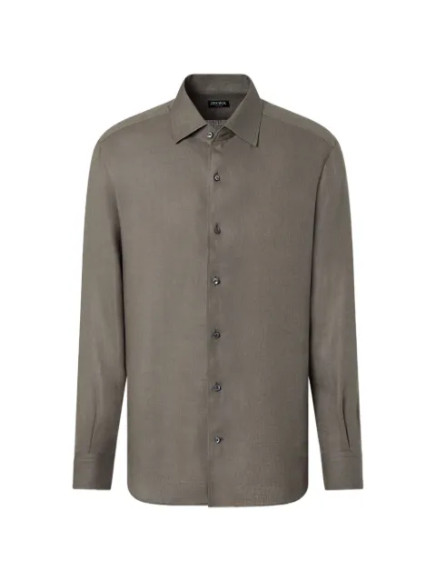 Zegna oasi lino shirt Grey UHX30A3SRO3