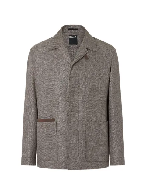 Zegna patch pocket chore jacket Grey 360C64A31DCQQ0
