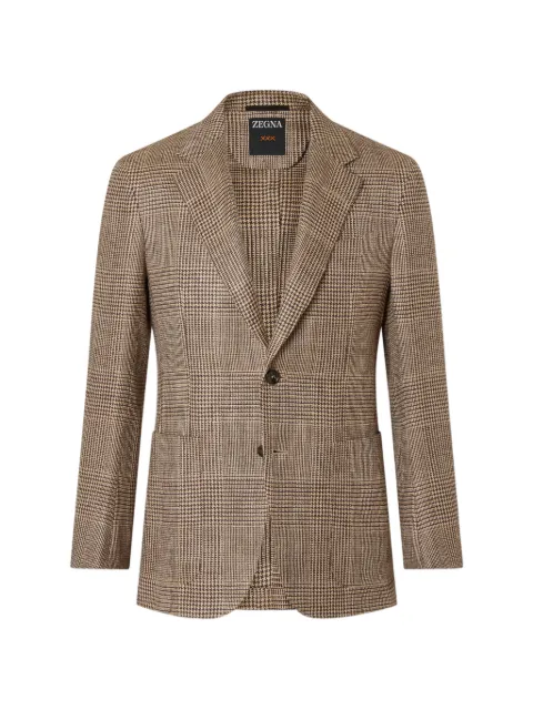 Zegna checked-pattern blazer Brown 349069A310JCN0