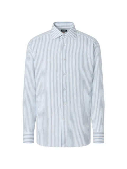 Zegna striped cotton shirt White 302332A39NS0AT
