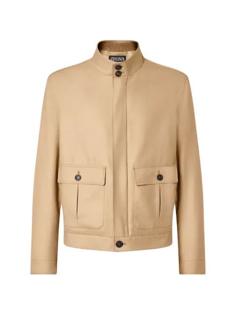 Zegna front-pocket jacket Neutrals UHT69A3H130