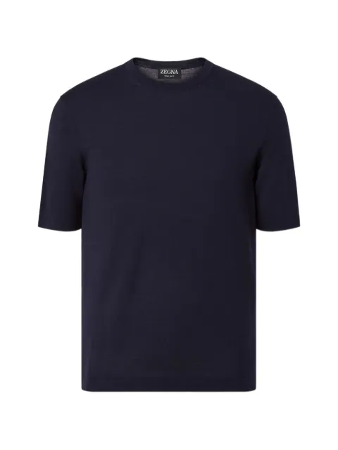 Zegna crew-neck T-shirt Blue UH15M9A3TSH