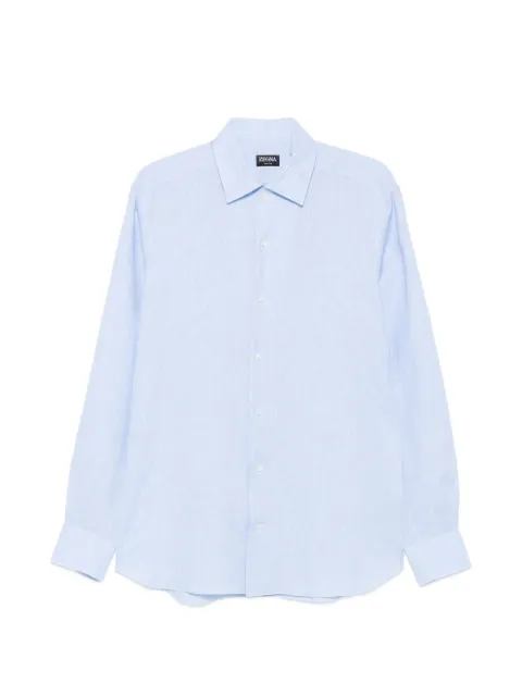Zegna linen shirt Blue UHX31A3SRO3