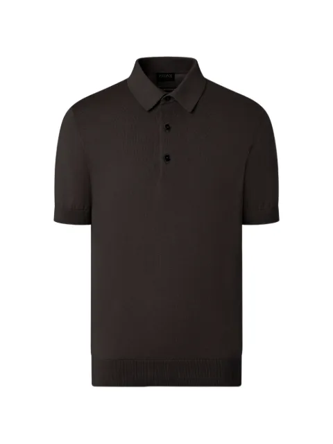 Zegna cotton polo shirt Brown UHC90A3C32