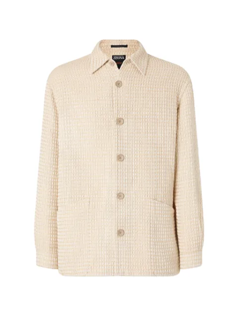 Zegna pattern longsleeved overshirt Neutrals 387183A3FO3S6