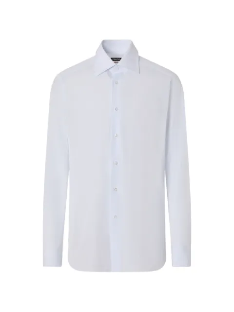 Zegna checked-pattern cotton shirt White 302175A39NS0PR