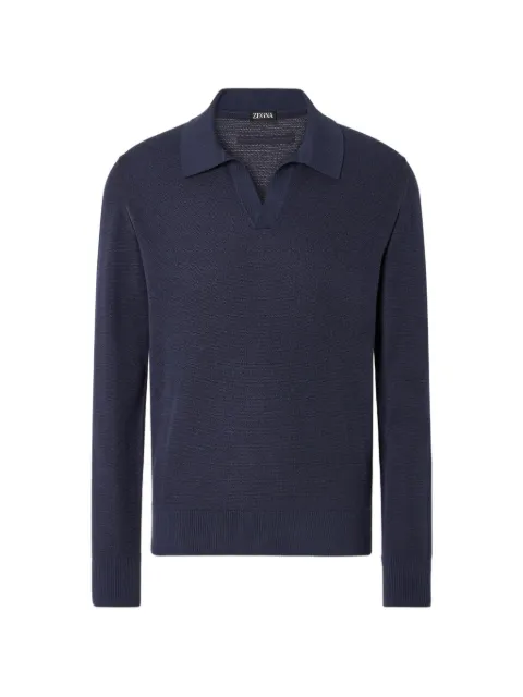 Zegna blue polo top Blue UHH95A3131