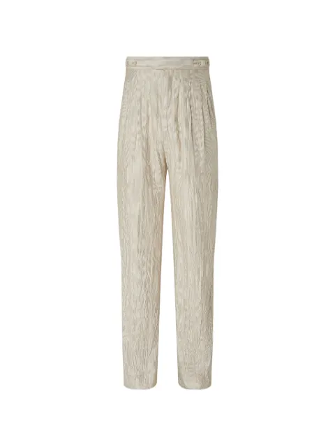 Zegna pleated striped silk trousers Neutrals 387039A37N3RH2