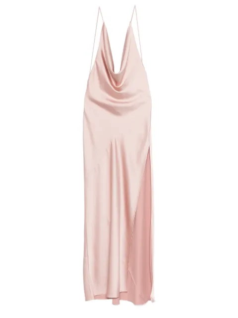 THE ANDAMANE Vera cowl-neck side-slit maxi dress Pink T190157ATNP229